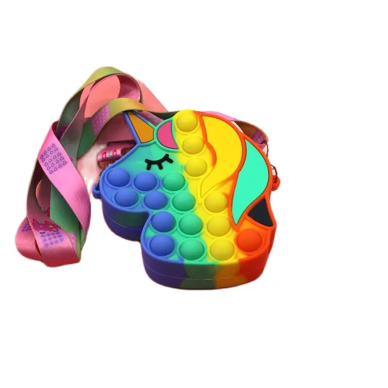 

New Fidget Pops Popper Stress Reliver Toy Push Bubble Silicone Colorful Antistress Spotify Premium Adult Children Christmas Gift