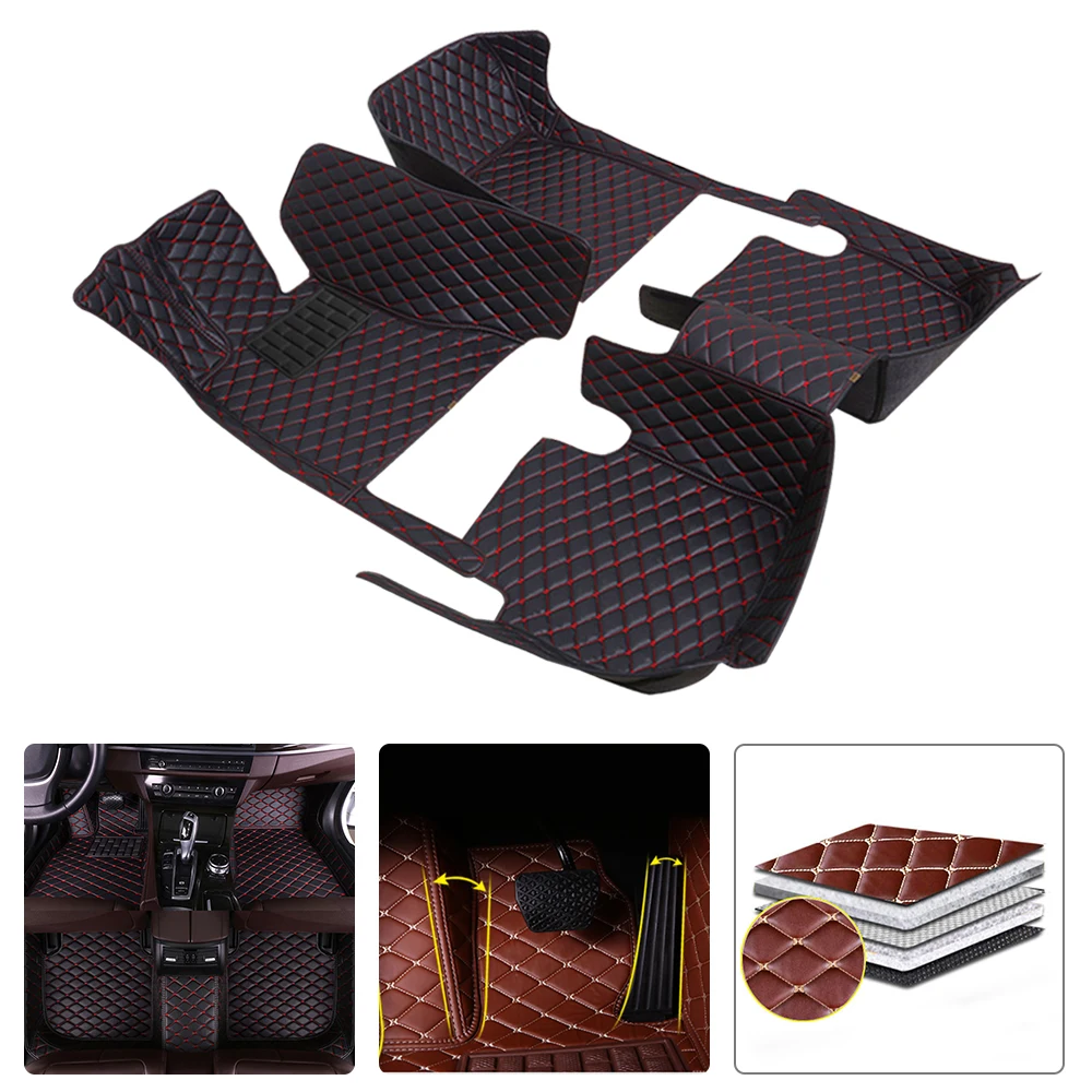 Custom Car Floor Mats For Mazda CX-9 2016 2017 2018 Luxury Leather Rugs Auto Interior Accessories Car Styling