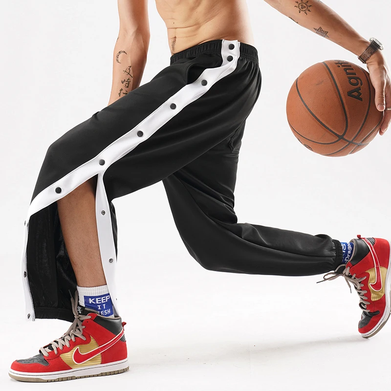 

Spring, Summer And Autumn Sweatpants, Breasted Basketball Pants, Training Pants, Long Pants, Men'S Casual, Loose And Large Size