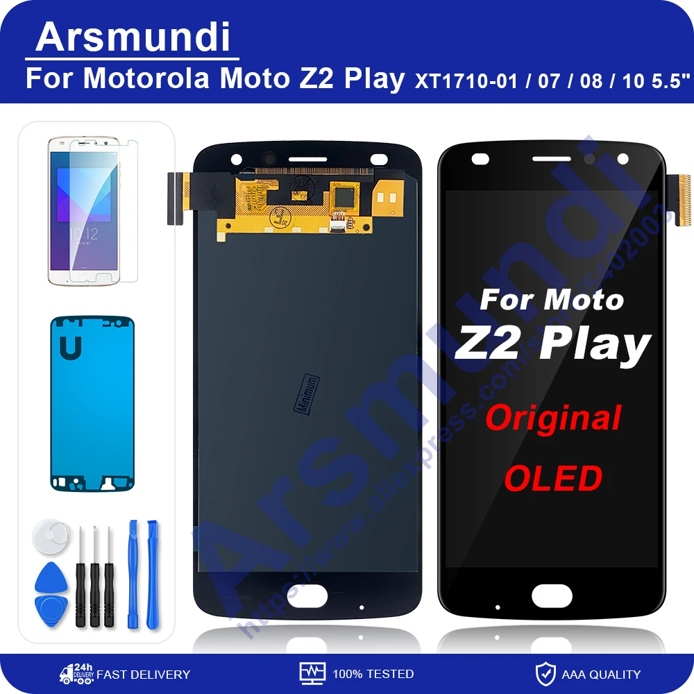 Оригинальный AMOLED 5 &quotдля Motorola Moto Z2 Play XT1710 01 02 07 08 09 10 11 ЖК-дисплей сенсорный экран