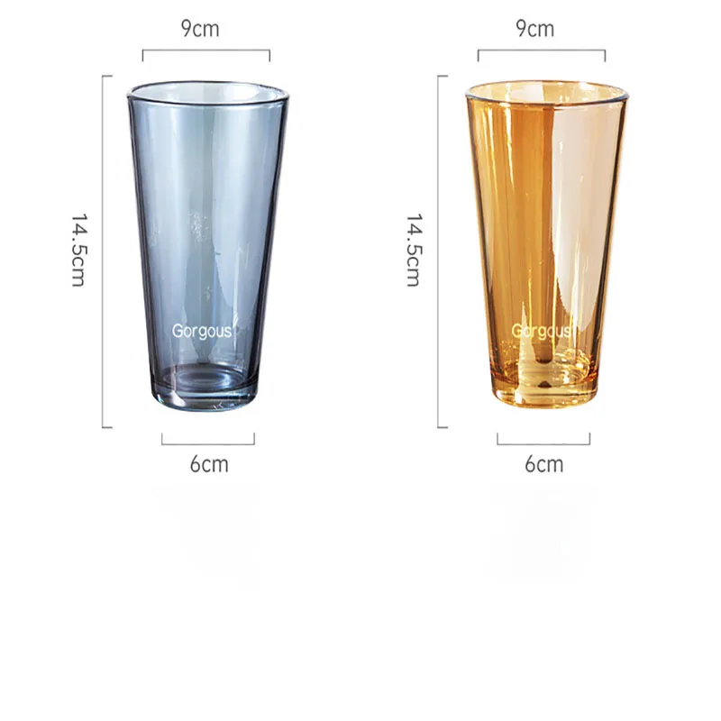 USSC 450ML Nordic Style Sense Of Luxury Breakfast Glass Milk Beer Cola Juice Cold Drink Cups Water Bottle Cup HZ026 | Дом и сад