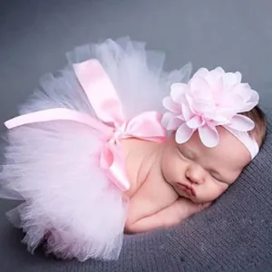 Infant Suit Headband Set Tutu Skirt Baby Girl Summer Dress Cute Princess Newborn Outfit Costume Phot in USA (United States)