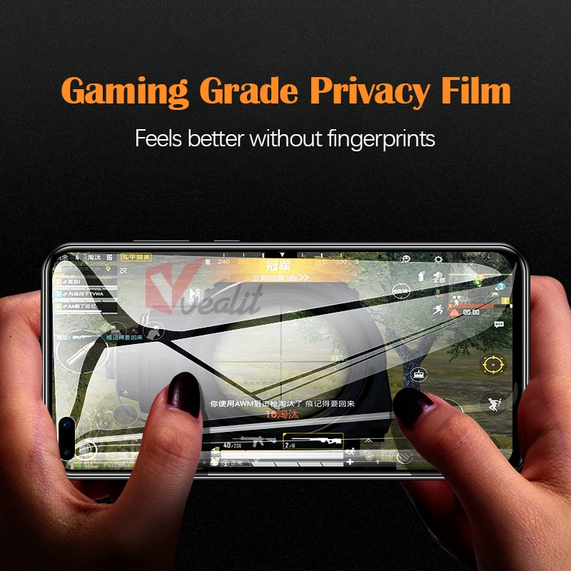 Private Screen Protectors for OPPO Reno 5 A5 A9 A53 A72 Anti-spy Tempered Glass for Realme 7 8 Pro GT Neo C3 C21 Privacy Glass