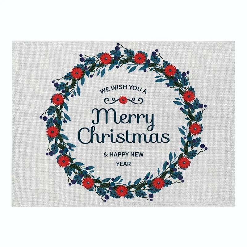 Рождество Стиль Столовая салфетка обеденный стол кухонная подставка со