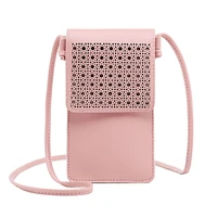 mobile phone bag coin purse wallet female mobile phone case bag outdoor running pu leather shoulder bag cross arm touch screen