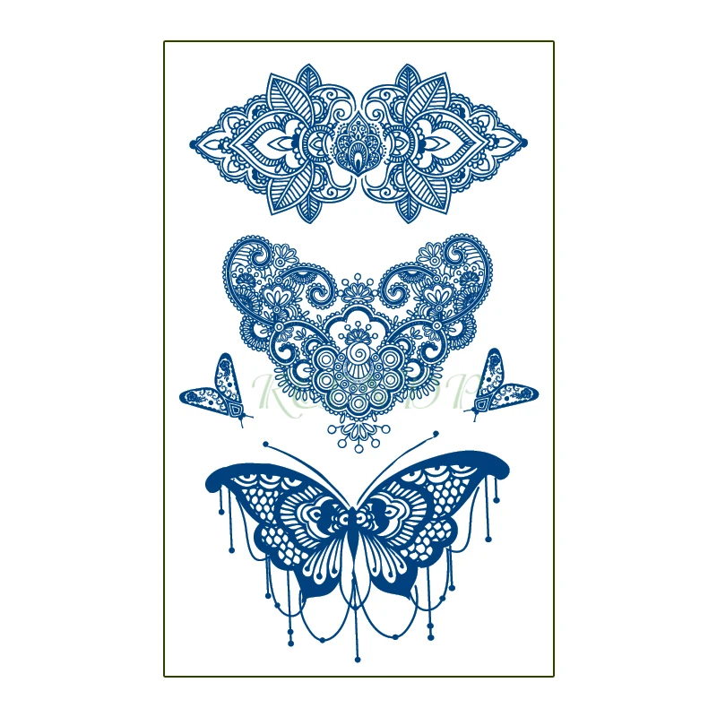 

Waterproof Temporary Juice Tattoo Sticker Butterfly Flower Lasting Tattoos Flash Tatoo Fake Tatto Art for Men Women