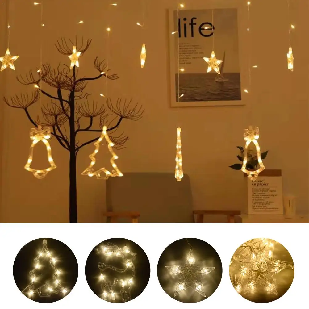 

3.5M 8-Function Mode Interior 220V IP44 LED Light String for Christmas Bells Curtain Fairy Tale Wedding Birthday