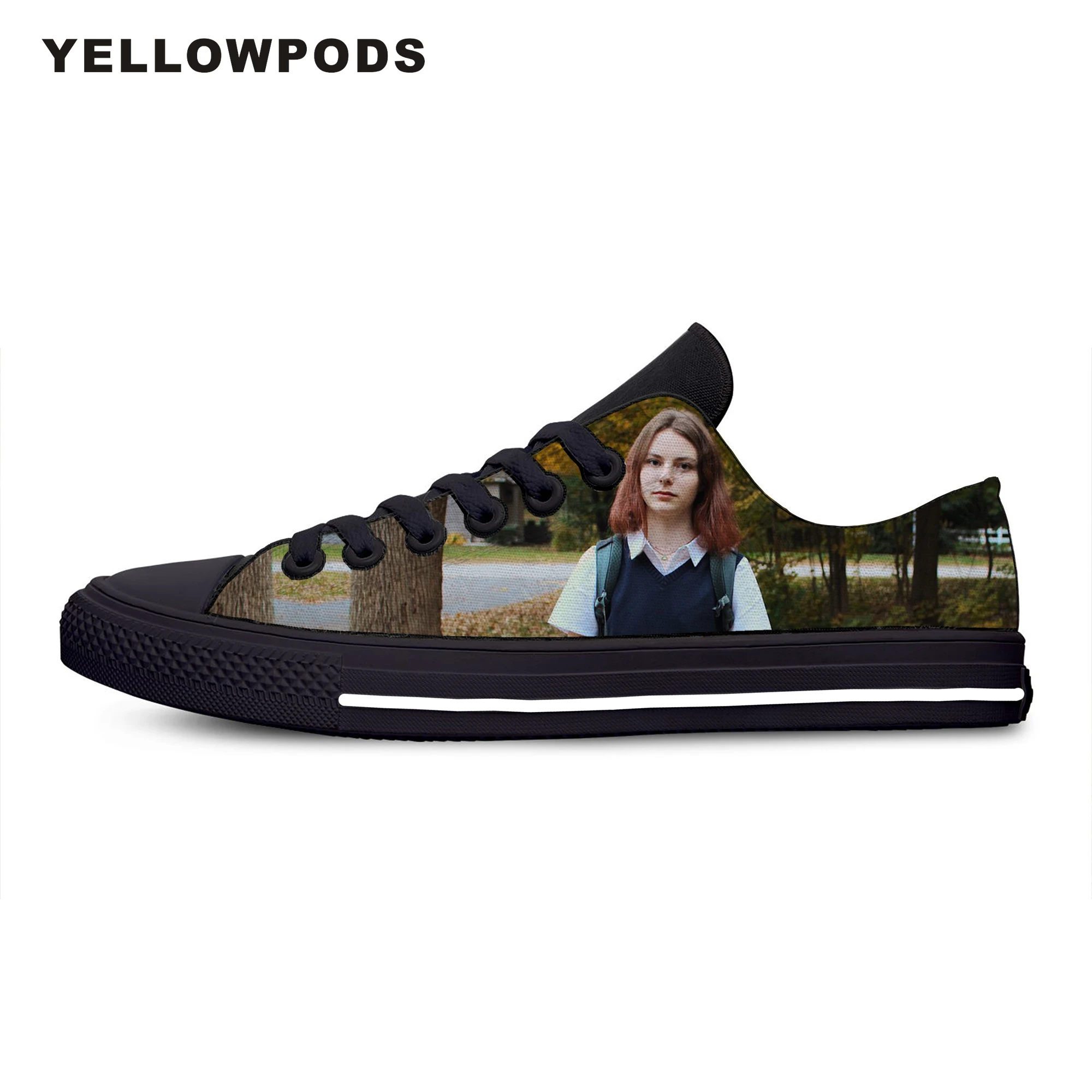 

Flats Classic Canvas Shoes Hot Vogue Handiness Youth Comedy Movie Lady Bird Women Woman Black Flats 3D Print Casual Fashion Shoe