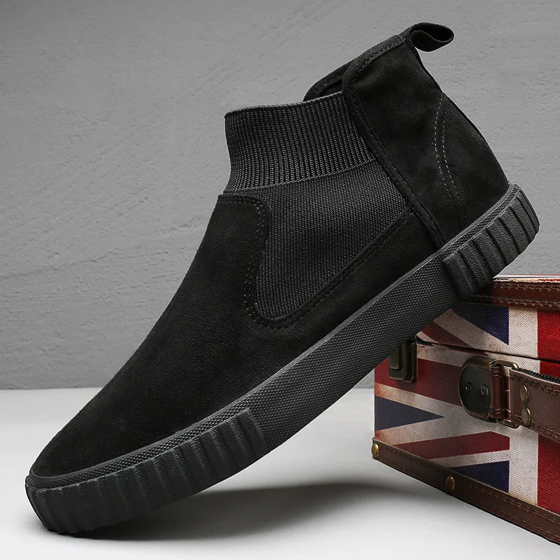 Мужские повседневные туфли дышащие черные Серые кроссовки кожаные на плоской