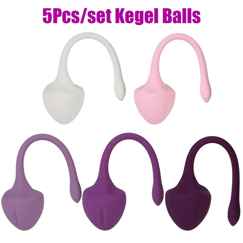 

5Pcs/Set No Vibrator Vaginal Tight Exercise Clitoris Stimulator Vaginal Geisha Ball Machine Erotic Sex Toy for Women Kegel Ball