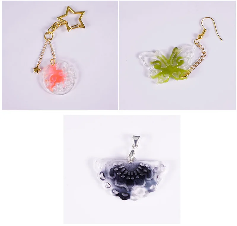 1 шт. прозрачный силиконовый пресс форм Ретро стиль пустотелые серьги с подвеской