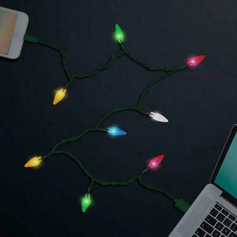 Счастливого Рождества светильник светодиодный USB кабель DCI зарядное устройство светильник ing Шнур для iPhone/Android