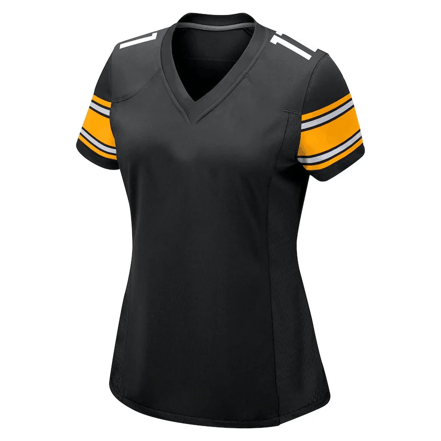 

2021 New Steelers Women's Fans Rugby Jerseys Sports Fans Wear James Conner American Football Pittsburgh Jersey Stitched T-Shirts