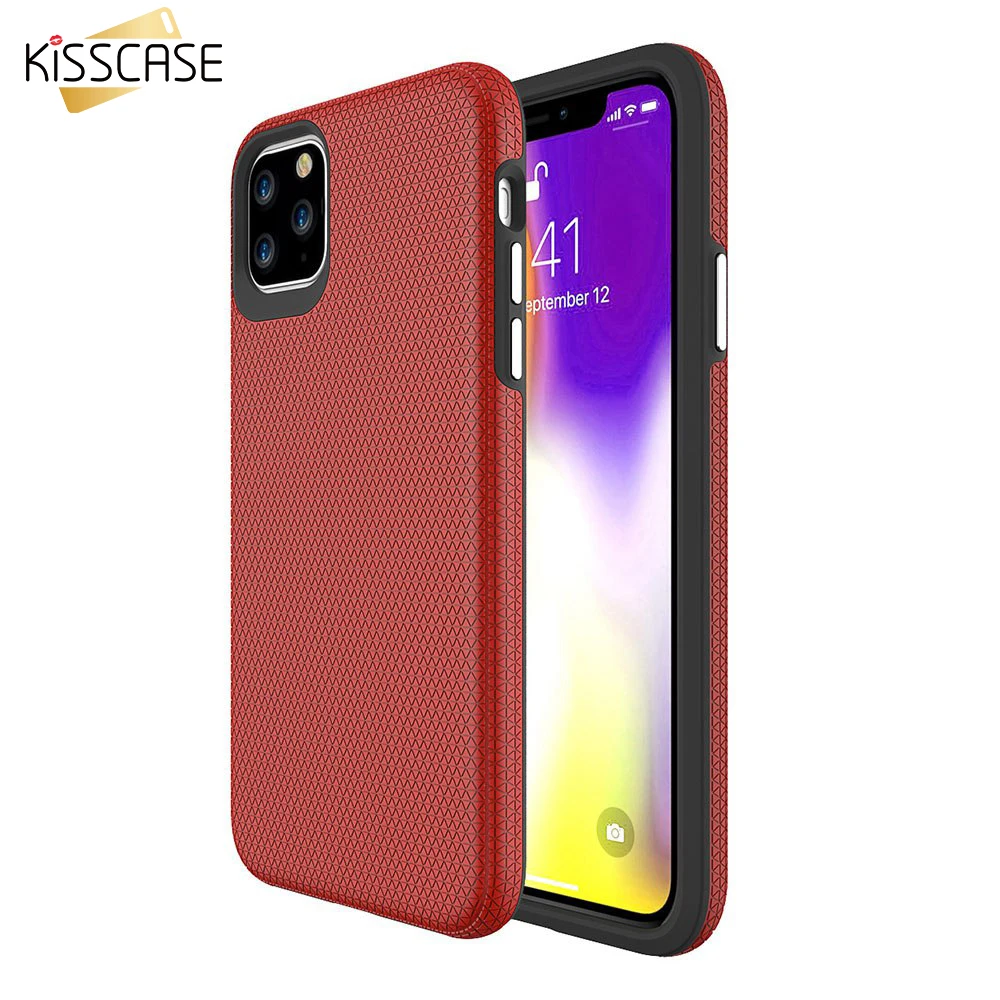 KISSCASE Luxury Solid Color Phone Case For iPhone XR X XS MAX 7 8 6 6S Plus Soft TPU Hard PC Cases 11 2019 Covers |