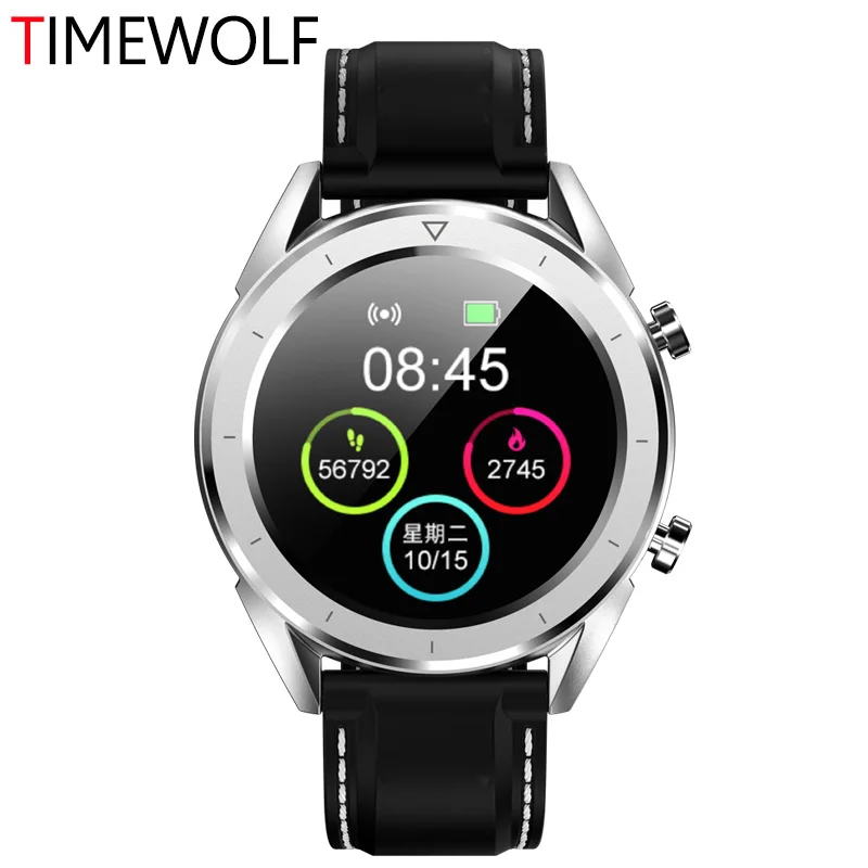 Мужские Смарт часы TIMEWOLF IP68 ЭКГ PPG Bluetooth Smartwatch кровяное давление фитнес трекер для