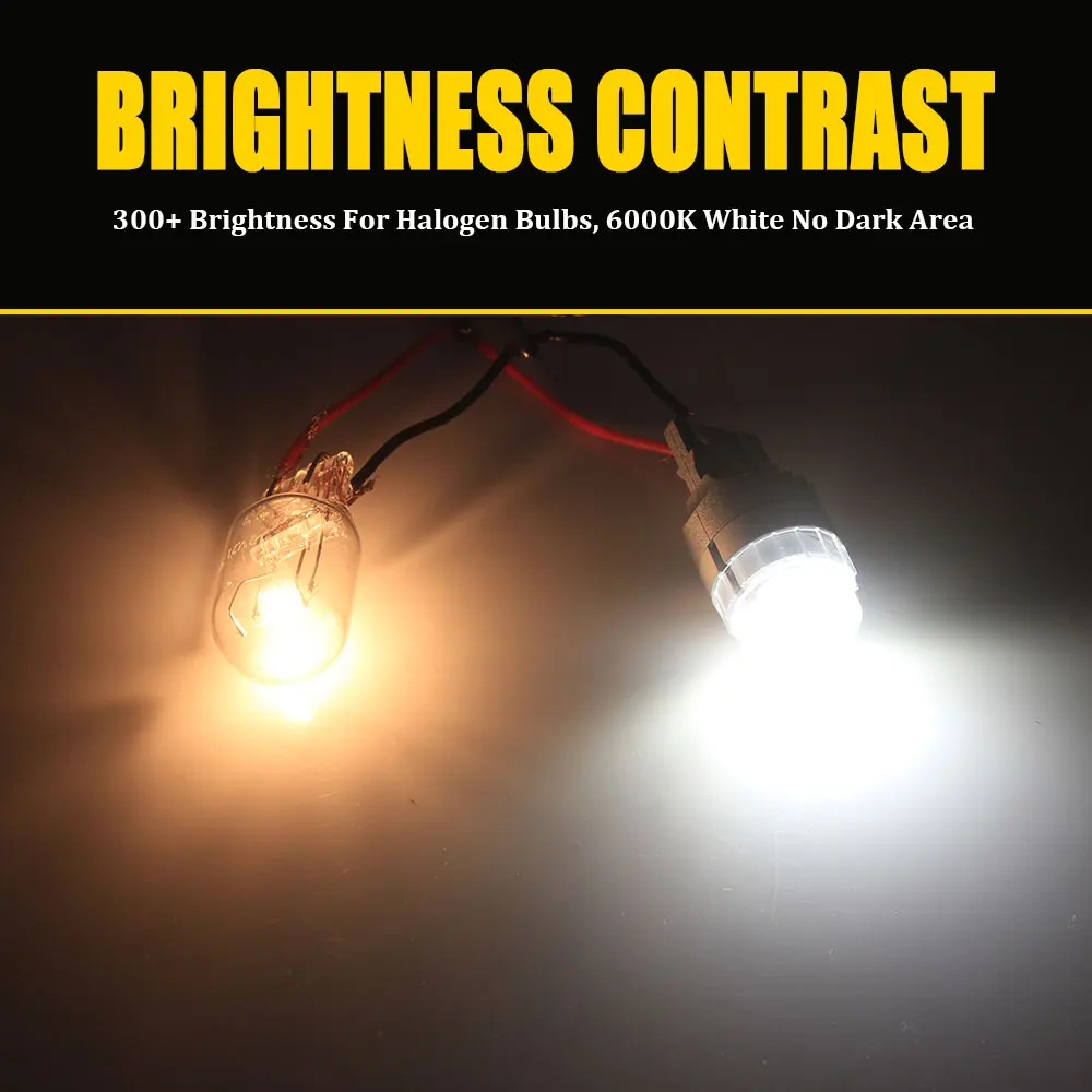 

LASFIS 2Pcs BA15S 1156 BAY15D 1157 P21W/5W LED Blub Canbus Auto DRL Driving Light Daytime Light Reverse Light