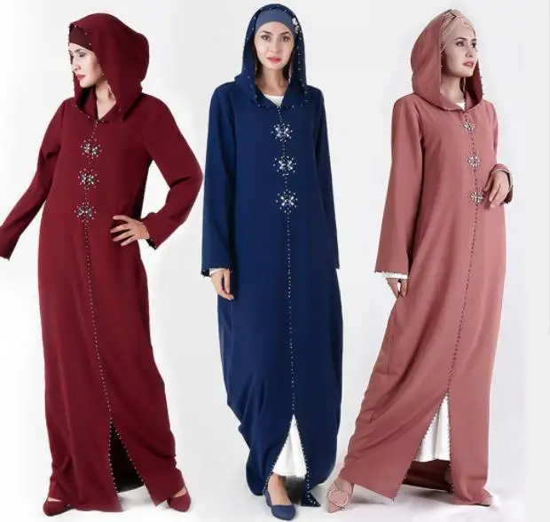 

Kaftan Djelaba Muslim Abaya Hoodies Dubai Hijab Dress Women Abayas Caftan Saudi Turkish Ramadan Eid Islamic Robe Femme Musulman