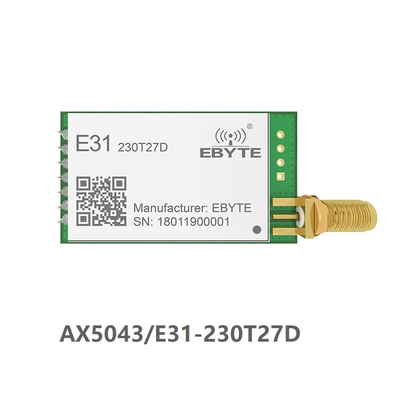E31 230T27D Дальний диапазон AX5043 230 МГц 500 МВт SMA антенна uhf беспроводной