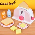 Coskiss, новая образовательная деревянная игрушка для детей, кухонная серия, кухонная утварь, розовая хлебопечка, дозатор фруктов
