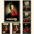 Испания ТВ шоу Money Heist Сезон 3 Ретро Крафт-Бумага плакат напечатанный для спальнидомабара старинные декоративные настенные Papaer