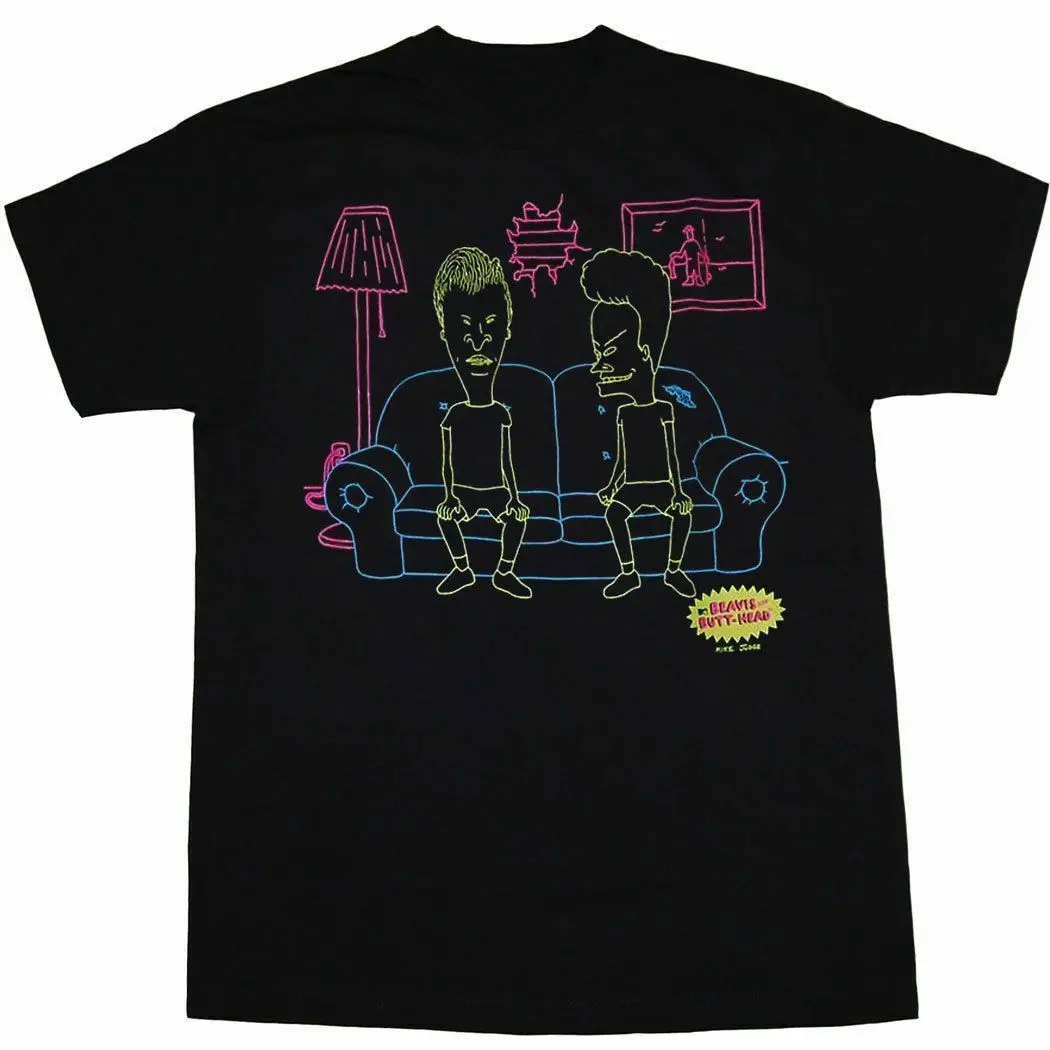 Неоновые диван БИВИС и баттхед футболка |
