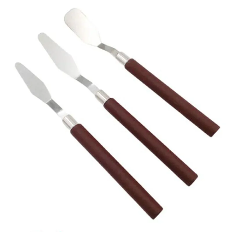 

3pcs Stainless Steel Palette Knife Multi-Functional Painting Knife Set Palette Knife Arts Oil Painting Tool