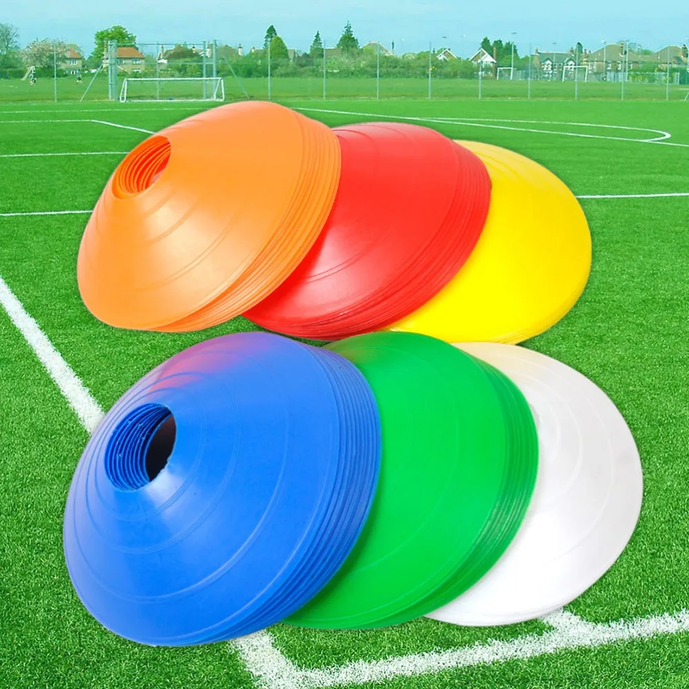 

10Pcs Football Rugby Speed Training Disc Cone Cross Track Space Marker Inline Skating Cross Speed Training Outdoor Sport
