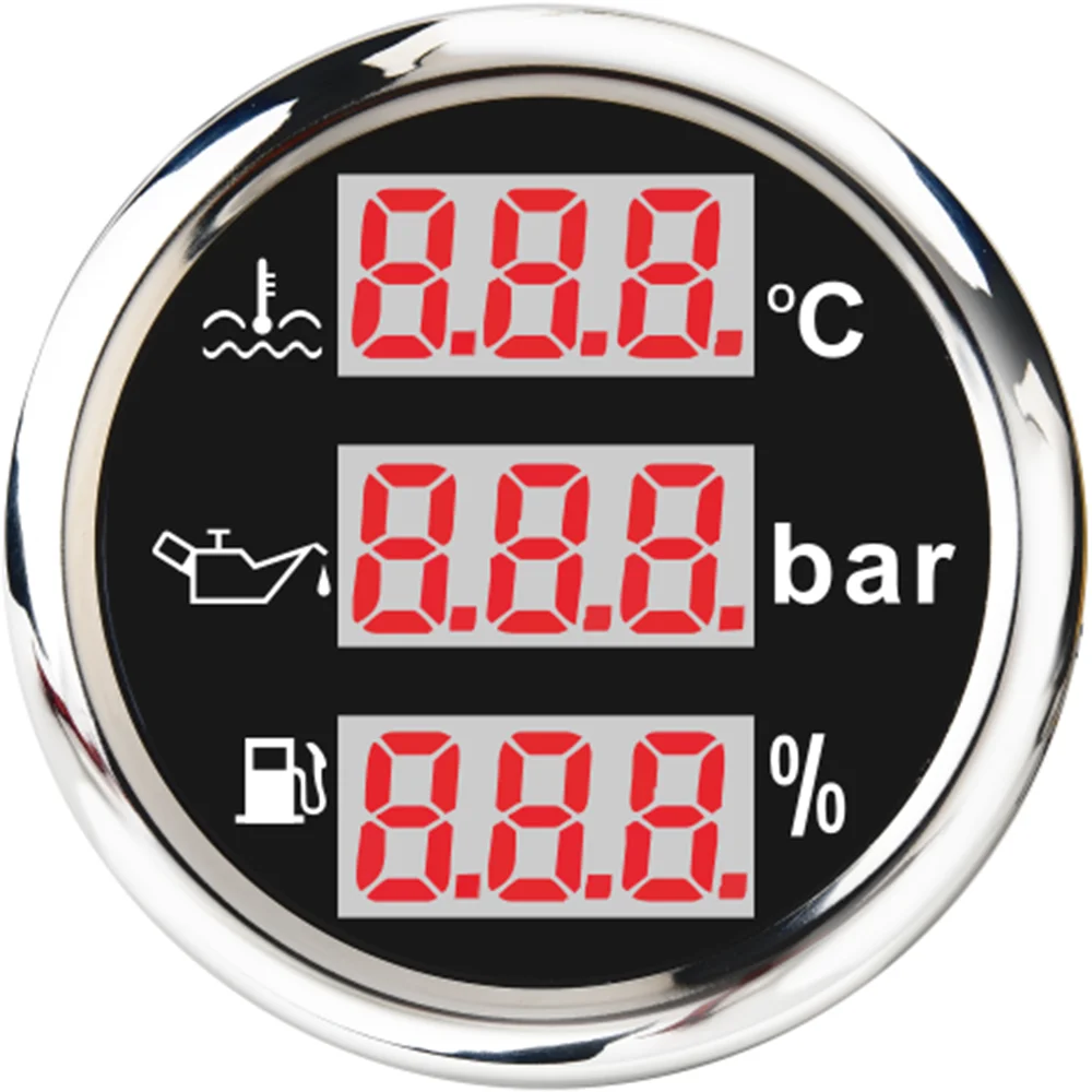 3 в 1 цифровой Температура воды метр 0 10 бар масла Давление датчик с NPT 1/8 M10x1