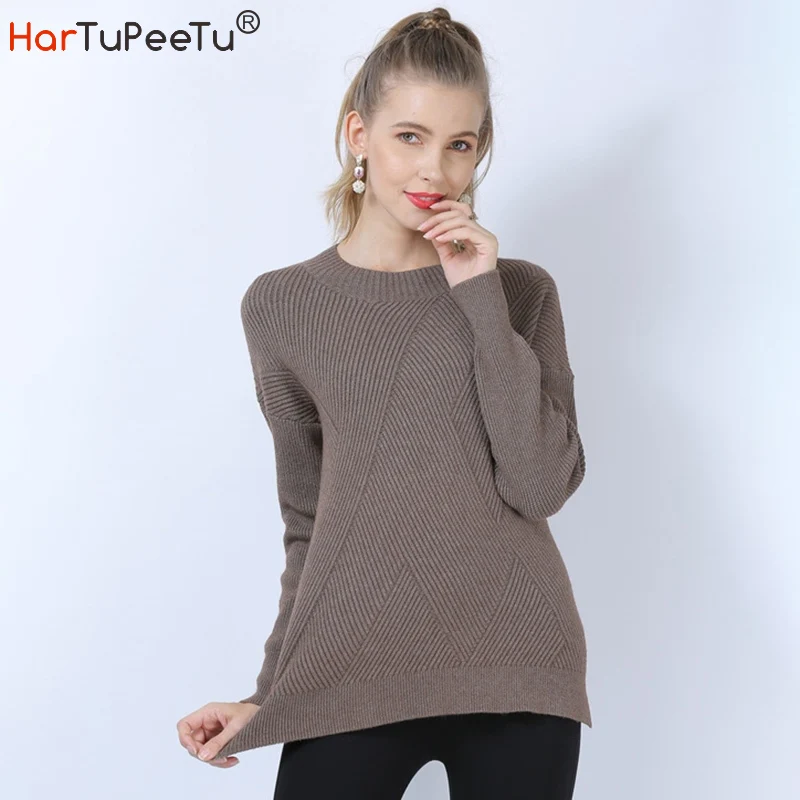 

Thick Warm Pullover Sweater Women 2020 Autumn Winter Elastic Knitted Ribbed Slim Fit Solid 4 Colours Korean Basic Jumper Tops