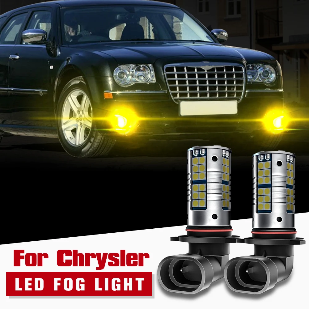 2pcs LED Fog Light Blub Lamp H10 9145 HB4 9006 Canbus No Error For Chrysler 300C 2004-2010 Crossfire Sebring PT Cruiser