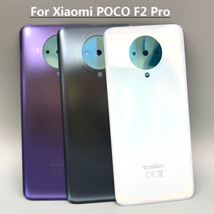 100 original glass back cover for xiaomi mi poco f2 pro replacement glass battery back cover case with glue adhesive free global shipping