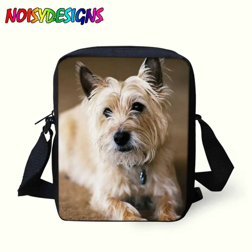 

NOISYDESIGNS Dog Pattern Scotty Dogs School Bags Messenger Bag Satchel for Girls Students Mochila Escolar Book Bag Pochette Case