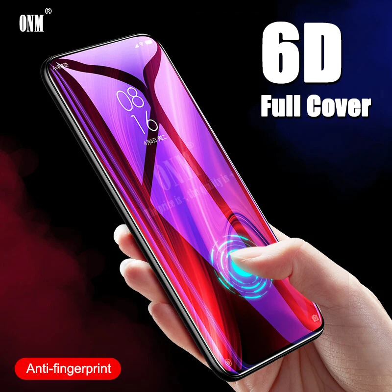 6D закаленное стекло для Xiaomi Redmi Note 8 7 6 Pro Полное покрытие изогнутая защитная