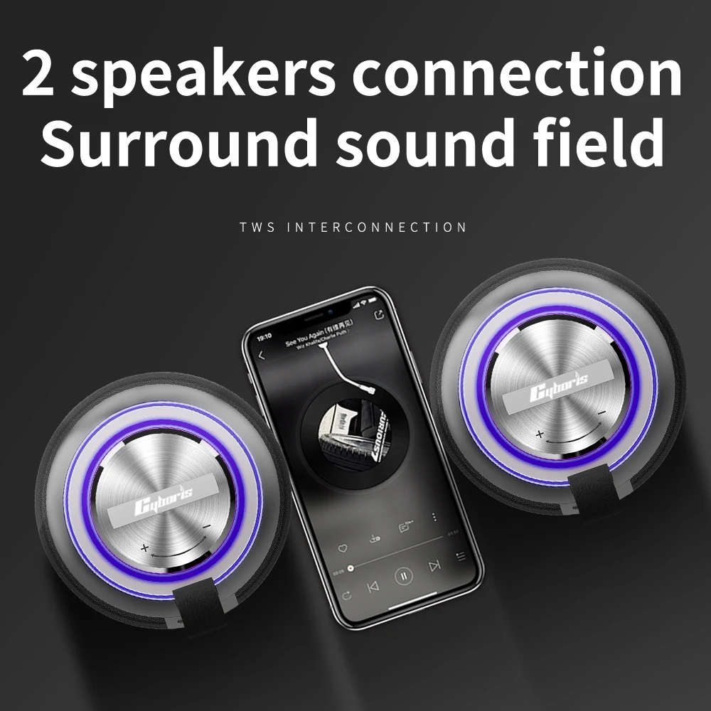 60w high power bluetooth speaker waterproof portable column for pc computer speakers subwoofer boom box music center radio tf free global shipping