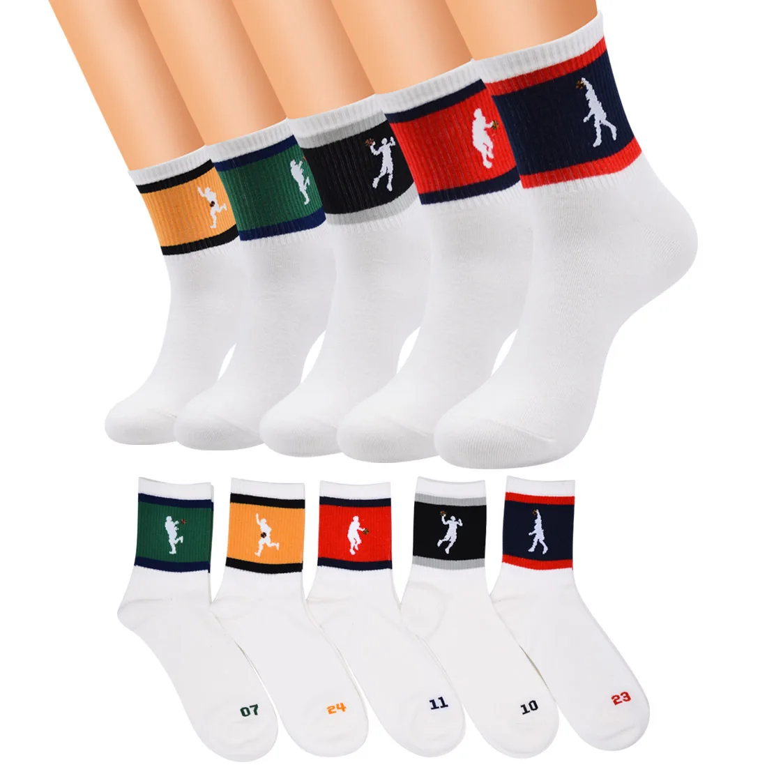 

Men Sports And Leisure Cotton Socks Middle Tube Sweat Absorbing Pure Cotton Stockings Wholesale
