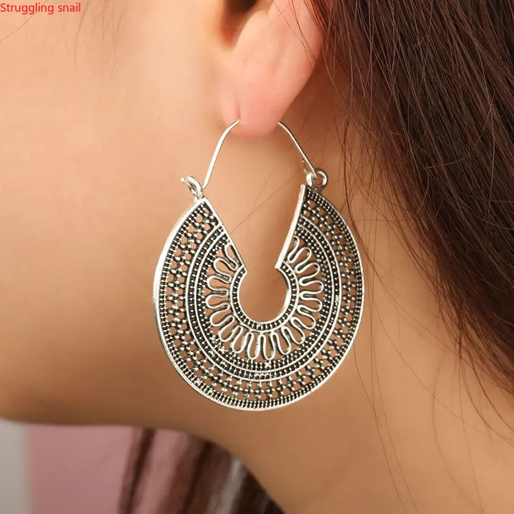 Винтажные антикварные золотые серебряные черные полые цветочные металлические