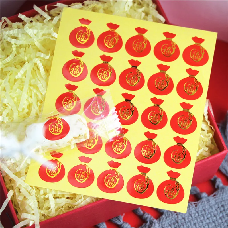 500 шт. Деньги Сумочка с местом для хранения пломба наклейка подарка Стикеры