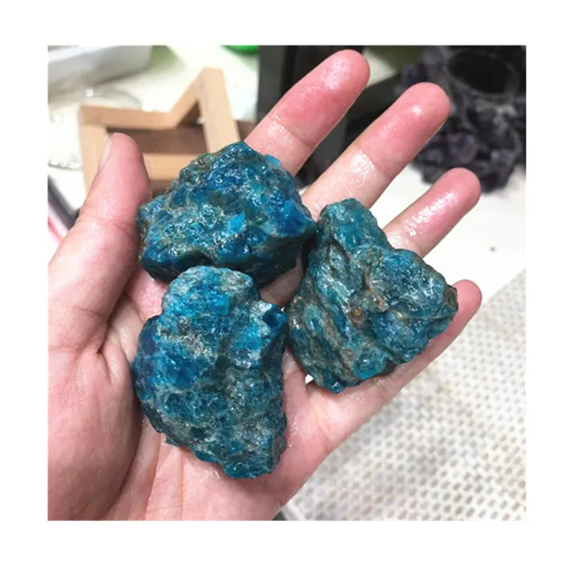 

Natural Blue Apatite Rough Crystals Healing Stones For Feng Shui