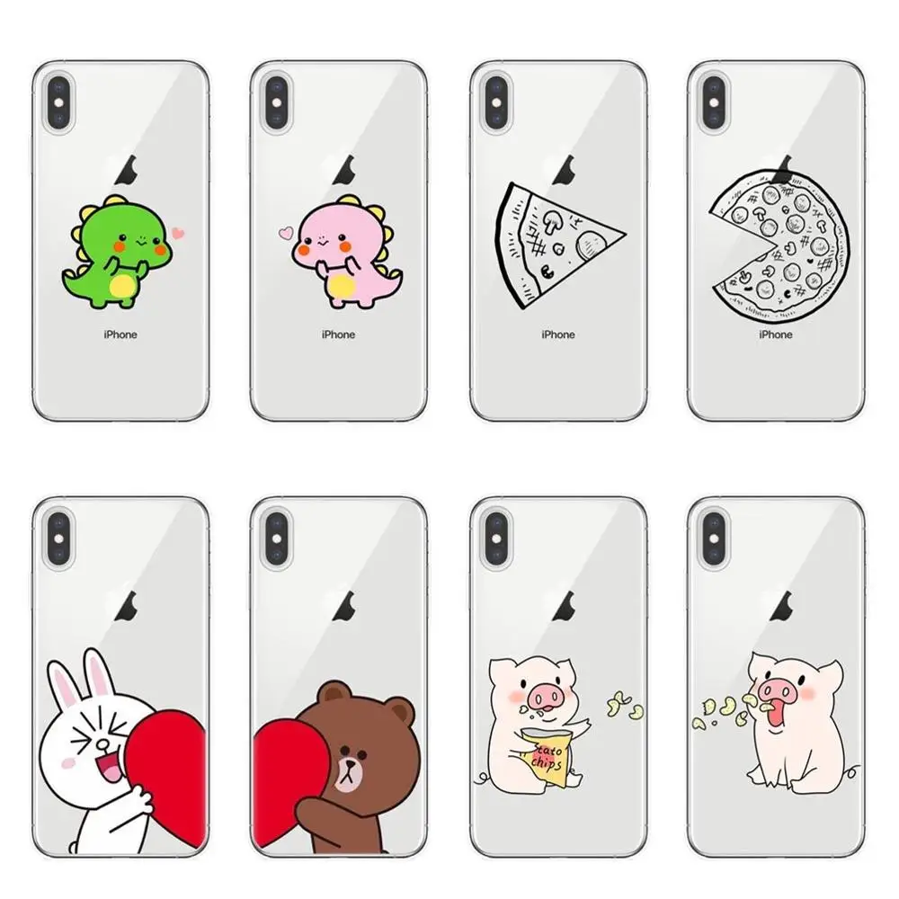 Забавный чехол для телефона Pizza Best Friends iPhone 11 Pro X XS MAX XR 7 8 6 6s Plus 5S SE милый динозавр