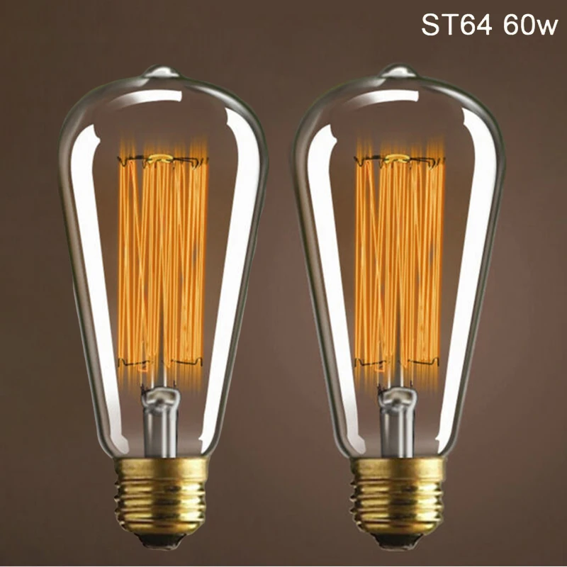 Винтажный подвесной светильник Эдисона с винтовыми лампочками набор патронов E26