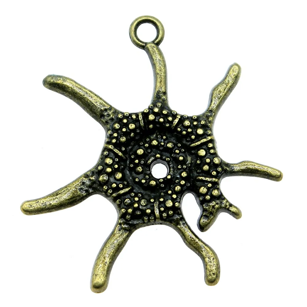 

3Pcs 32x30mm Aquatic Creatures Charms DIY Jewelry Accessories For Jewelry Making Antique Bronze Color Alloy Charms