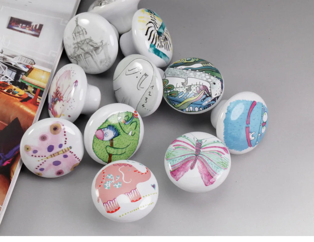 Дверная ручка для детского шкафа с мультяшными ручками дверная шкафчик детской