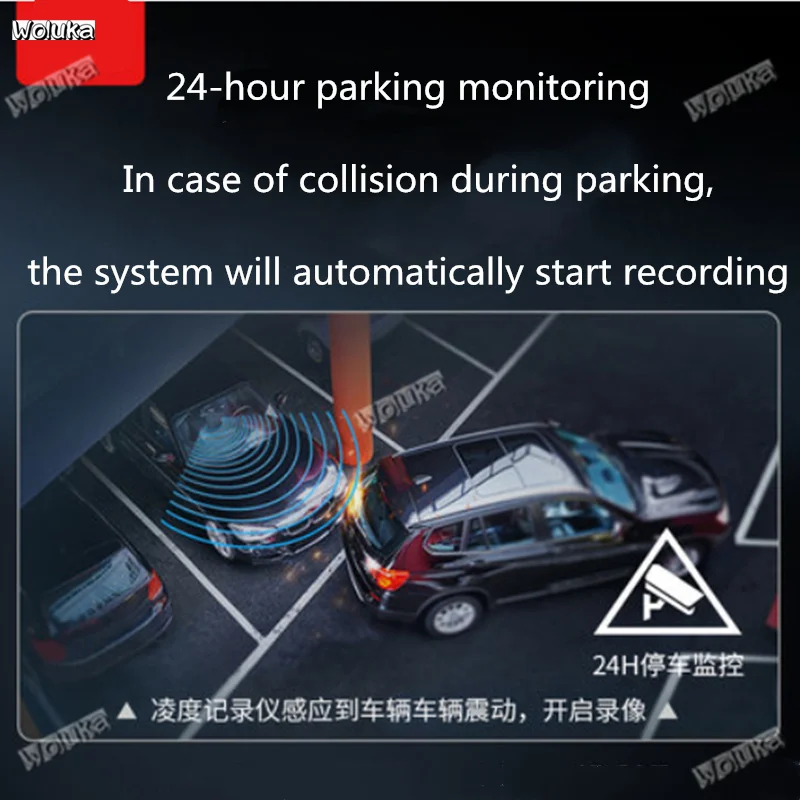 Видеорегистратор автомобильный с двойным объективом ночного видения 360 градусов