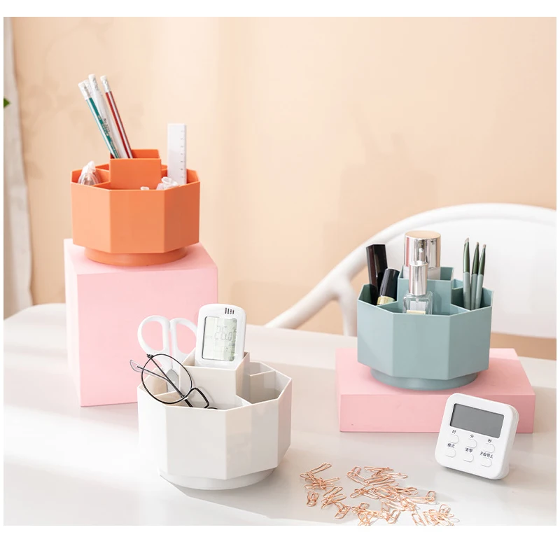 

Multifunctional 360-degree Rotating Pen Holder Creative Large Capacity Desktop Storage Box Pencil Storage Box Daily Storage Tool