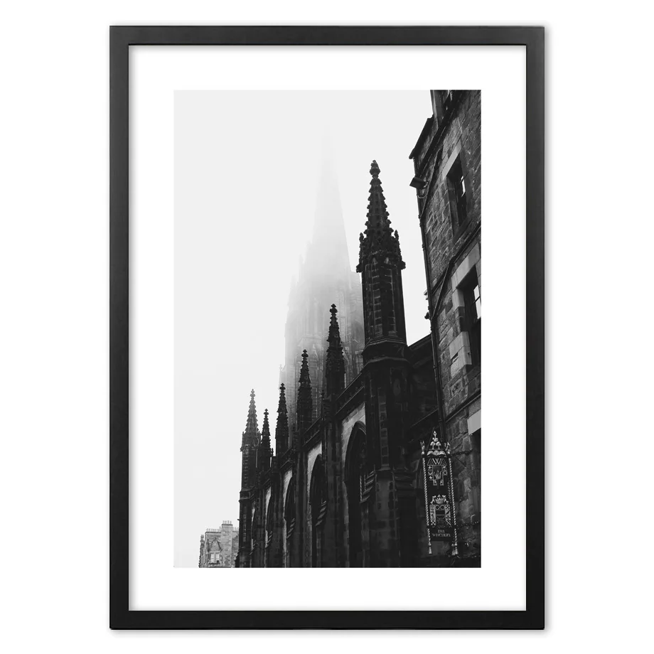 Черно-белая церковная фотография настенные художественные печатные бумажные