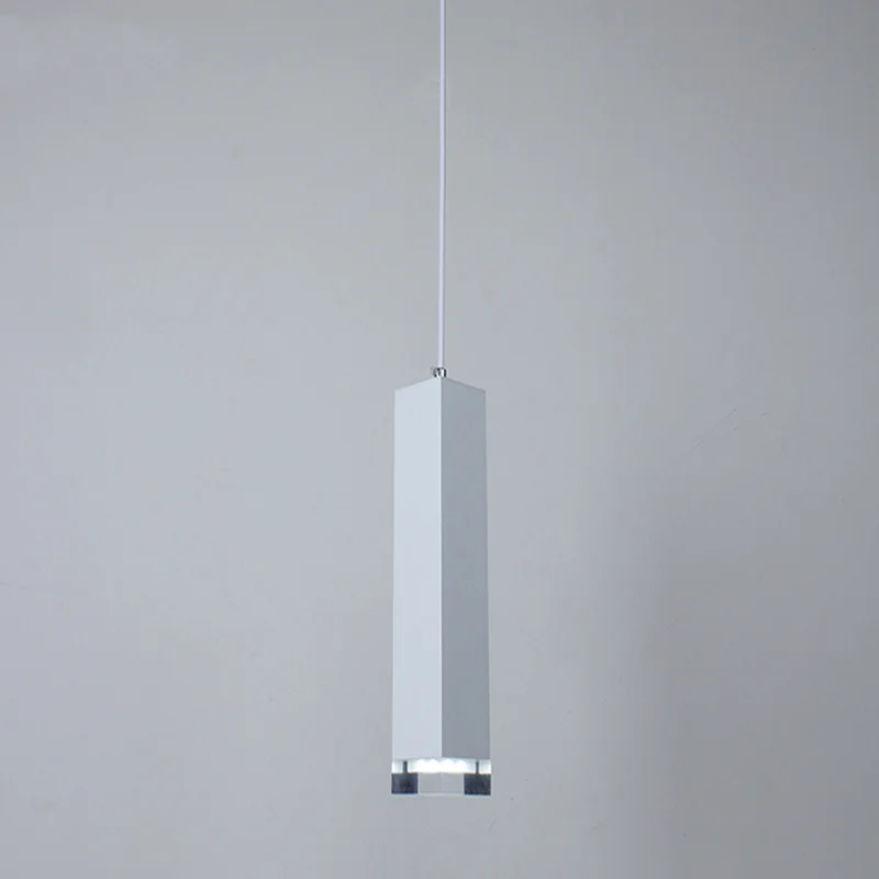 Lámpara colgante de cilindro de luces LED regulable, para cocina, comedor, tienda, Bar, decoración, cordón, iluminación de fondo