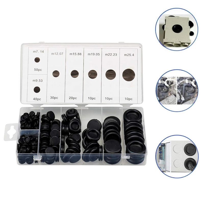 Набор резиновых втулок 170 шт. Комплект прокладок для сетевого экрана
