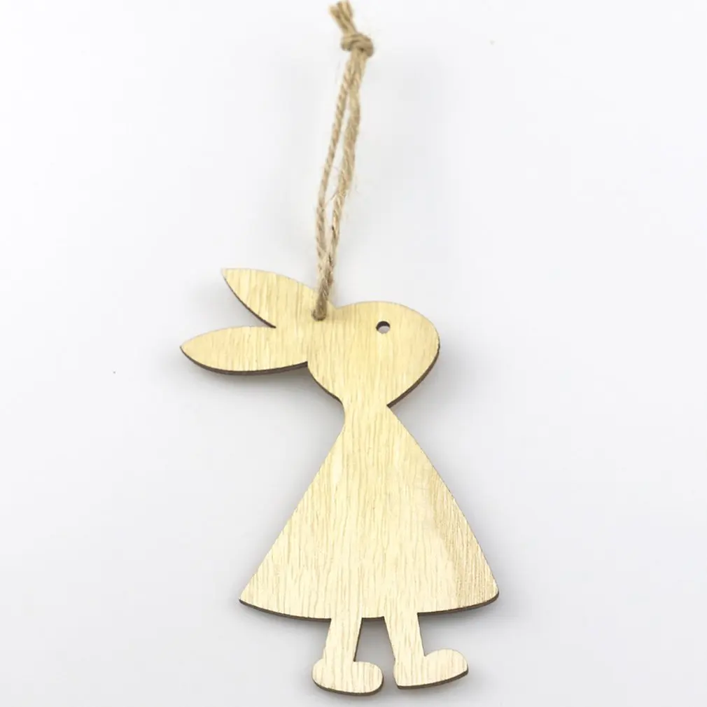 

Easter Decoration Supplies Wooden Easter Bunny Pendant Ins Wind Home Decoration Pendant Wooden Crafts Decoration