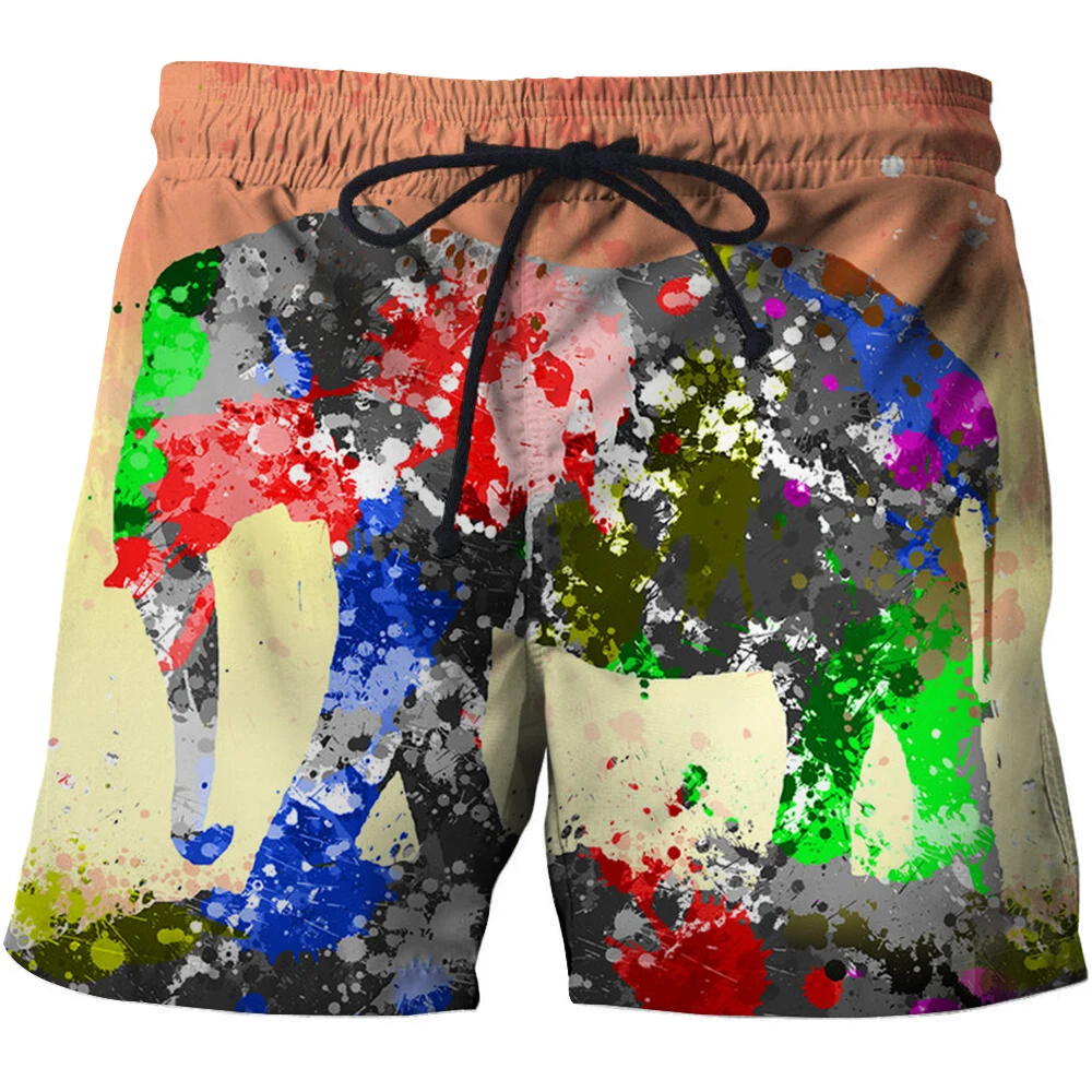 

Men's 3D printed beach pants art graffiti design summer sports shorts for men and women quick-dry swimming pants
