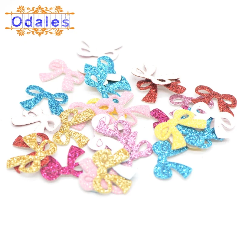 200 шт./лот мини галстук-бабочка с блестками для вечерние сделай сам аппликация на
